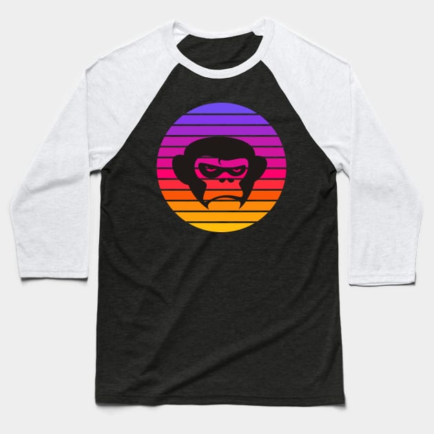 monkey bored face Baseball T-Shirt by hnueng111